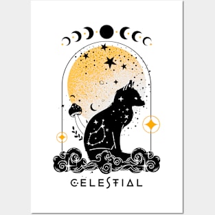 Celestial spirit animal fox Posters and Art